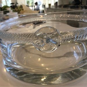Large clear Glass salad serving bowl